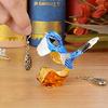 FJ FENGZHIJIE Bluebird Trinket Box, Golden Crystal Enamel Hand-Painted Hinged Bird Jewelry Box, Elegant Home Decor & Unique Gift for Bird Lovers