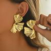 Vintage Goldfarbene Blumenstecker für Damen Mode Geometrische Blüten Piercing Ohrringe Trendiger Luxus Party Schmuck