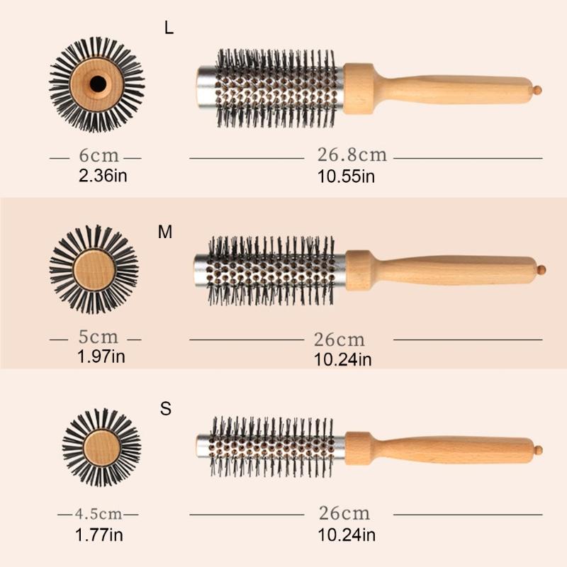 Professional Aluminum Tube Hair Brush For Rapid Heat Conduction Styling Suitable For Fashion Women And Hairstylists
