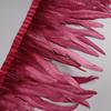 25-30cm Rooster Feather Trimming Chicken Feathers Trims Rooster Tail Feather Ribbon Dress Skirt Costume Carnival Decoration