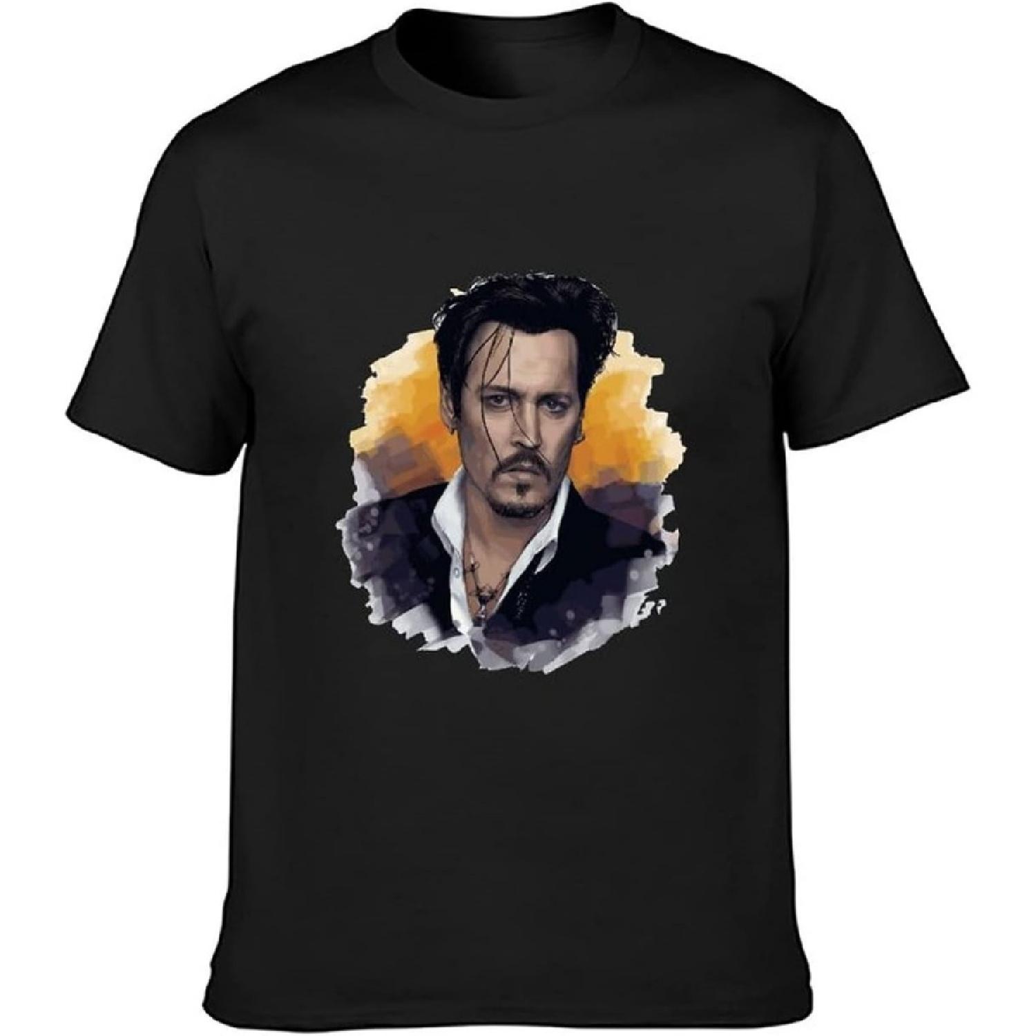 

Unisex T-Shirts Funny Graphic Summer Sweat Shirts Pullover Vintage Tees for Men s and Women, Black-johnny Depp2, X-Large XXXXXL різнокольоровий