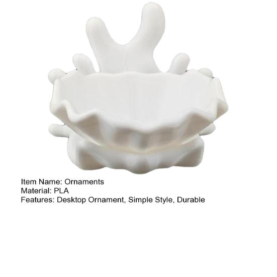 Coral Shell Jewelry Tray, 3D Printed Nordic Design Ornament, Durable Housewarming Desktop Organizer, for Home Living Room Office