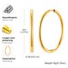 Vintage Metal Big Round Hoop Earrings for Women,Statement  Dangle Earrings,Stainless Steel Gold Plated Earring Jewelry Gifts