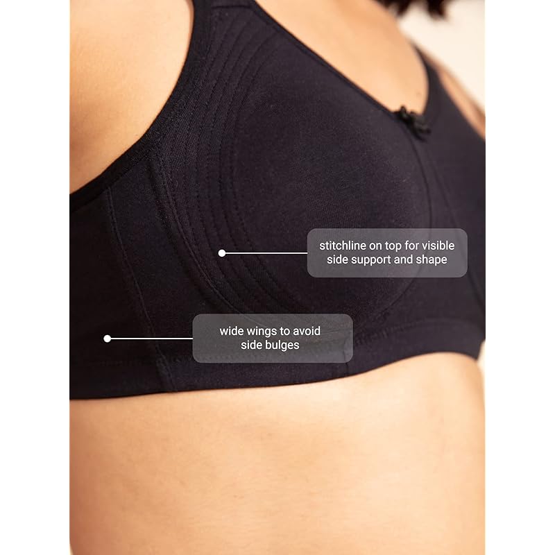 

NYKD by Nykaa Encircled with Love Cotton Shape & Support Non Padded Non Wired NYB169 Black (38B) 38B