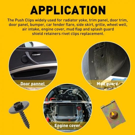 40X Engine Under Cover Splash Shield Guard Bumper Body Bolts U-Nut Clip Fastener