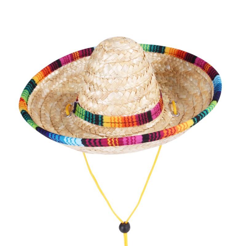 Womens Adjustable Straw Hat With Colorful Plaid Boho Chic Mexican Style Sun Beach Travel