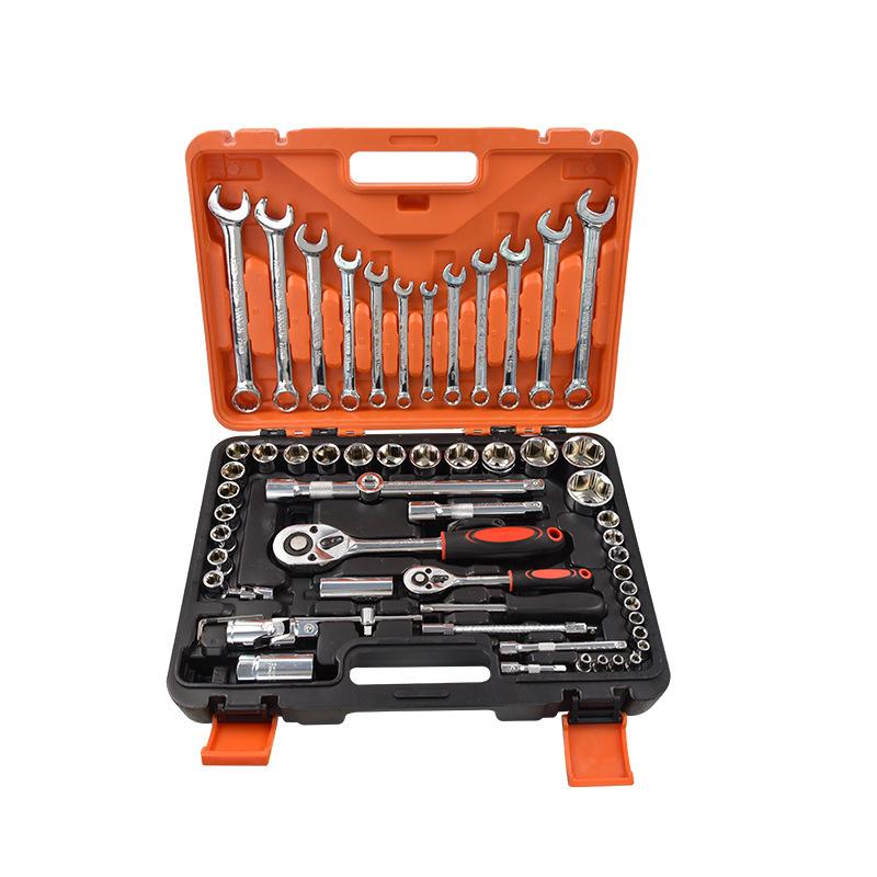 82-Piece Universal Socket & Ratchet Set for Auto Repair & Maintenance