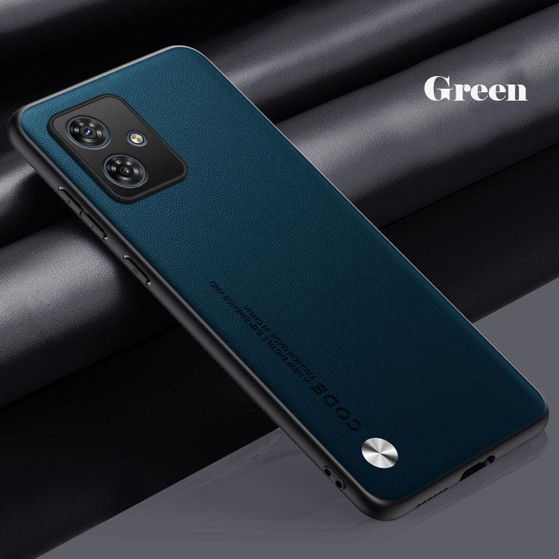 

PU Leather Phone Case for Motorola G56 G86 G05 G54 G34 G24 G14 G15 G35 G45 G55 G77 Plain Skin Back Cover for Moto G54 G84 G85 MOTO G06 зелёный