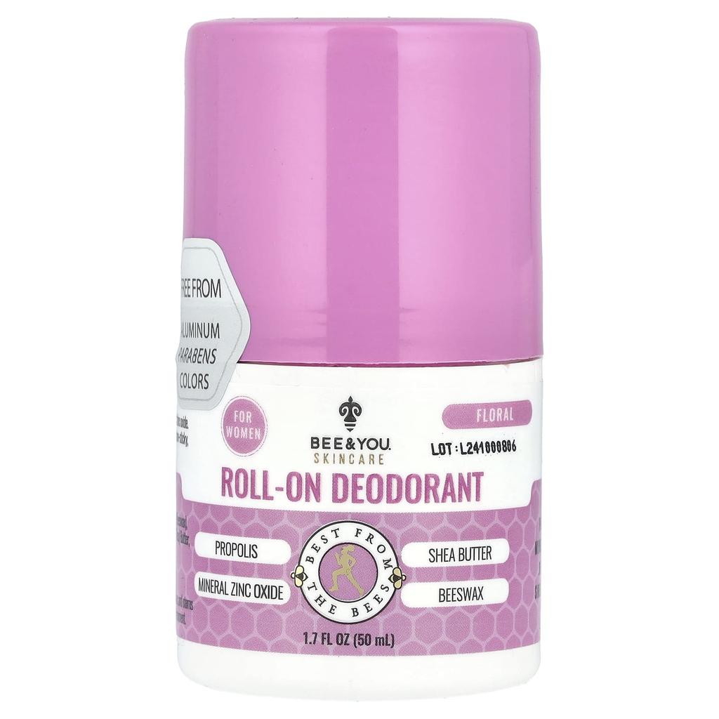Bee & You, Roll-On Deodorant, Women, Floral, 50 Ml (1.7 Fl Oz)