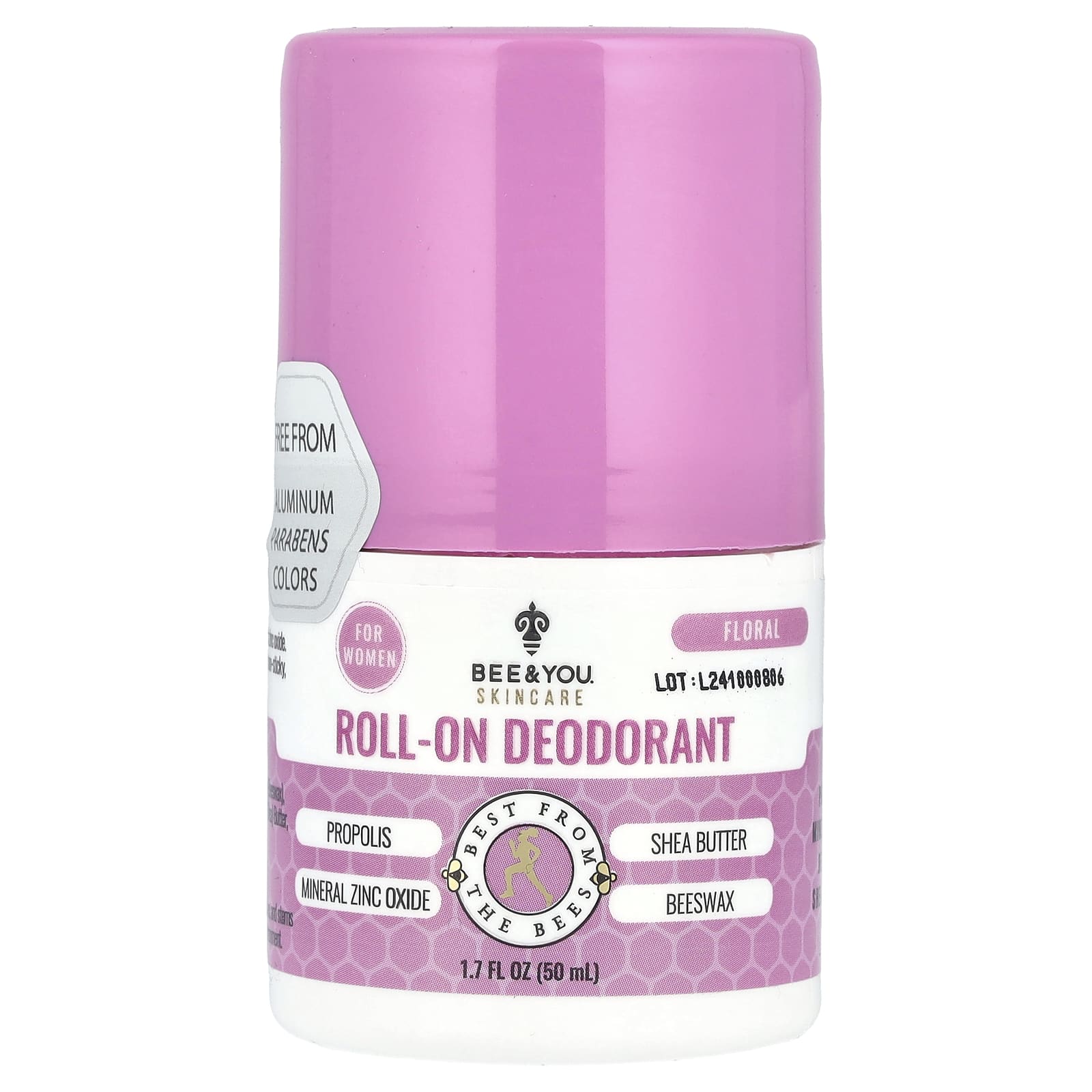 

Bee & You, Roll-On Deodorant, Women, Floral, 50 Ml (1.7 Fl Oz)