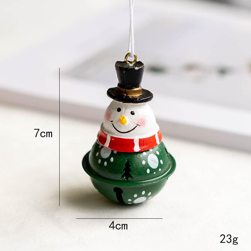 New Arrival boże narodzenie kutego żelaza dzwonek bałwanek łoś wisiorek ozdoba 2023XMAS Home Decor ozdoba choinkowa Natal Navidad