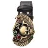Rose Skull Wings Metal Buckle Cool Leather Belt Skeleton Head Heavy Metal Rock Style Street Decorative Waistband