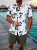 Sommer Strand Stil Herren Hemd Set Oversized Hawaiian Lässig Anzug 3D Gedruckt Kurzarm Hemd Shorts 2 Teile Mode Streetwear