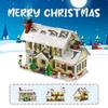 1156PCS Weihnachts-Schneedorfhaus mit Licht Modellbausteine Winterarchitektur-Sammlung Bausteine Spielzeug für Kinder Geschenke