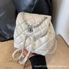Korean Version Ins Backpack Bag Women's 2025 New Fashion Diamond Commuter Shoulder Bag Niche Design Travel Bag