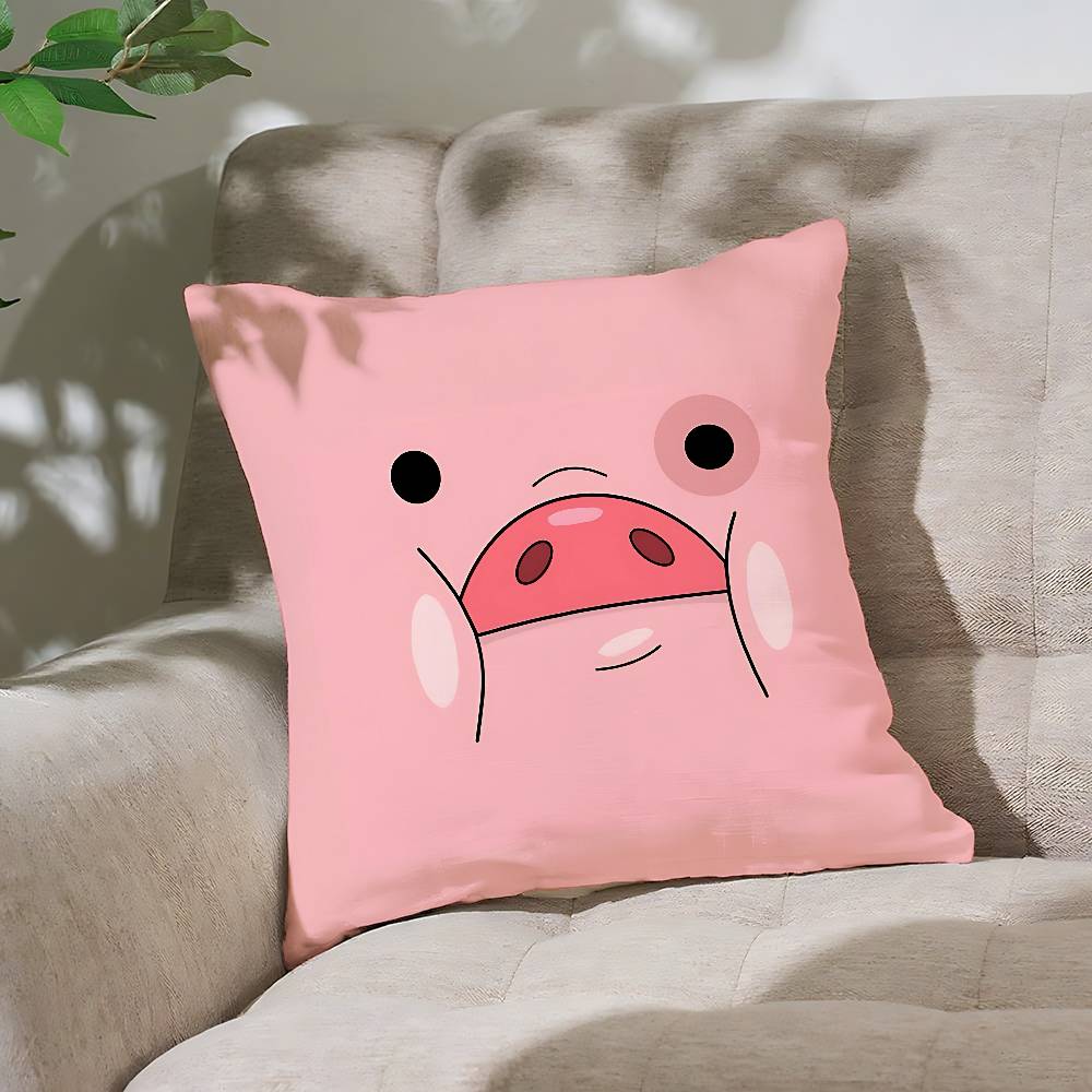 Cute Pig Pillow Case Throw Pillow Cover Nordic Vintage Style Cushion Covers Home Living Room Sofa Couch Seat Decor