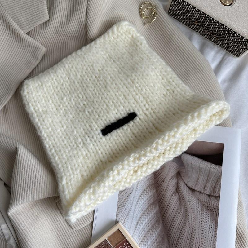 

Style Hat Versatile Simple Solid Color Cute Cat Ear Shaped Knitted Hatscaps білий