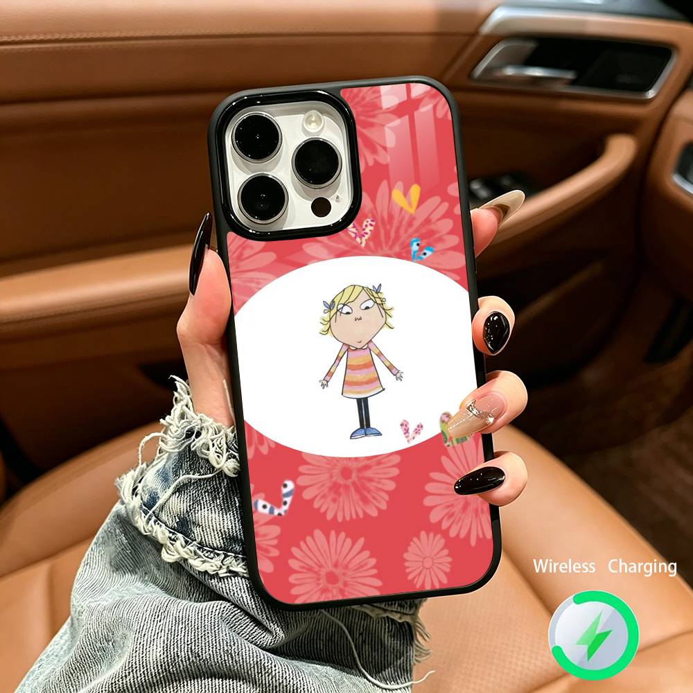 Animation Charlie and Lola For IPhone17 16 15 14 13 12 11 Plus Pro Max Plus Wireless Charger Phone Case