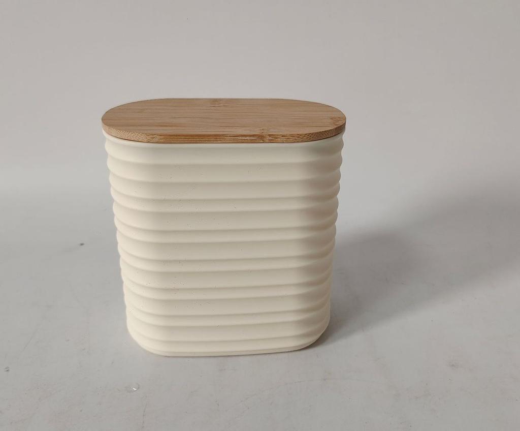 Wooden Lid Food Storage Jar - Sealed Kitchen Organizer Container With Lid For Efficient Pantry Storage And Organization