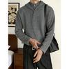 Unisex High Collar Lazy Style Hooded Knit Sweater