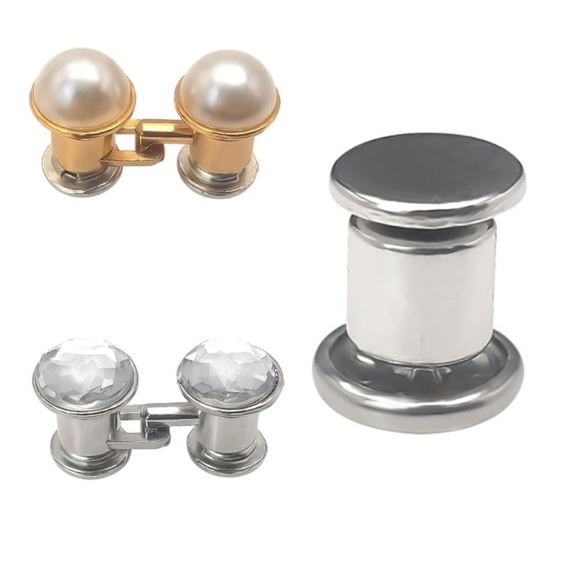 Elegant Flat Back Waist Tightening Button For Jeans Pants Waist Fastener Clip NoSewing Multiuse Clasp for Loose Trousers