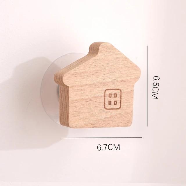 Wooden Drawer Hooks Room Decor Animal Hook Wall Keychain Coat Hook Home Wardrobe Cute Wood Hook Hanger Kitchen Accessories