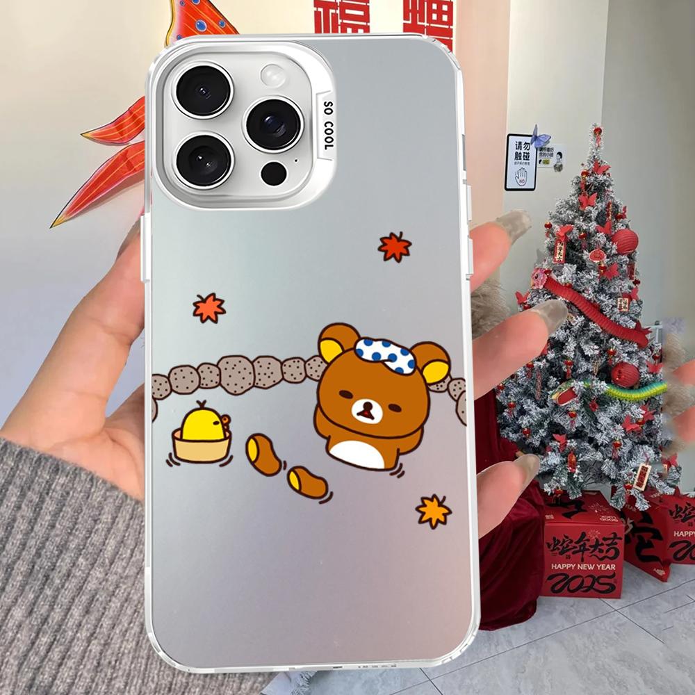 Rilakkuma Phone Case For iPhone 16 15 14 13 12 11 Pro Max X XR XSMAX 8 7 Plus Matte Shockproof Back Cover