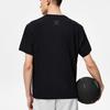 Li Ning X Cyril Artist Collaboration Series American Vintage Letter Print Loose Straight Short Sleeve T-Shirt Unisex T-Shirt Black AHST851-1