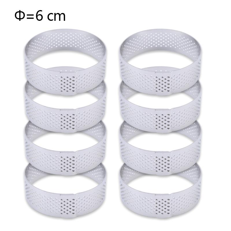 FAIS DU Perforated Round Tart Ring Stainless Steel Fruit Pie Tartlet Mold for Baking DIY Dessert Cake Mousse Molds Kitchen Tools