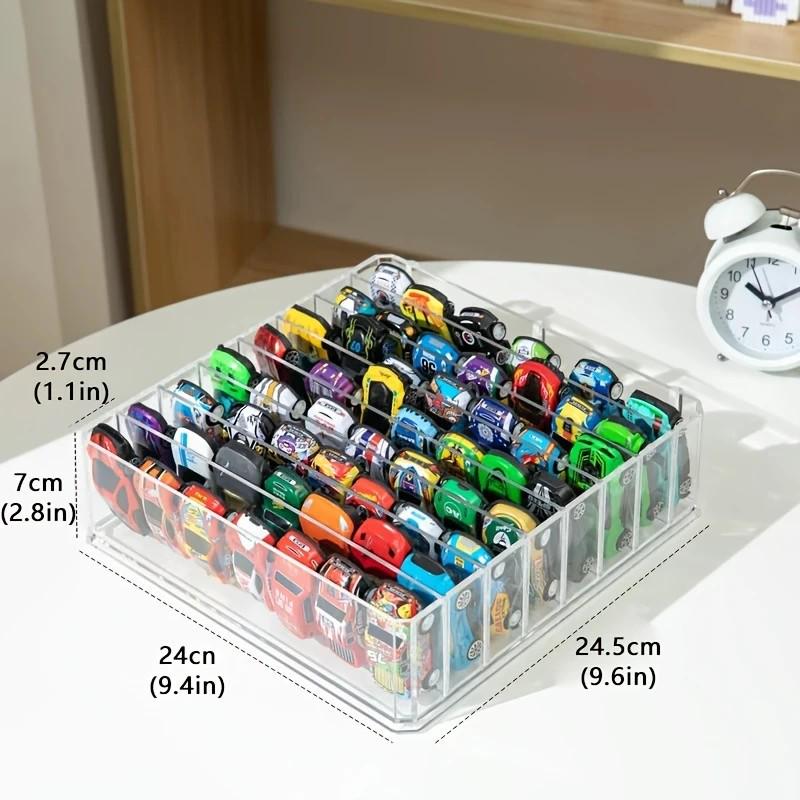 1:64 Toy Car Display Case - Dustproof Acrylic Storage Rack and Stand
