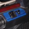 Blue Carbon Fiber Window Lift Switch Panel Trim For Toyota FJ Cruiser 2007-21
