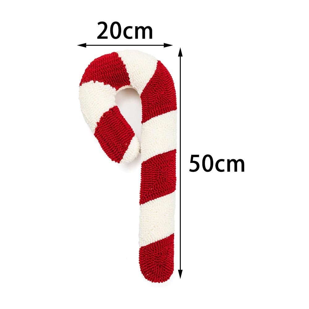 Christmas Candy Cane Pillow Gingerbread House Decoration Plush Throw Pillow Winter Home Decor Living Room Sofa Couch Cushions