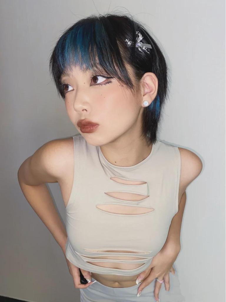 2023 Summer European-American Style Solid Color High Elastic Hollow Vest Crop Top for Women