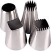 4Pcs Stainless Steel Cream Piping Tips Large Size Cake Decorating Tips Piping Tips Set  Cookie