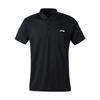 Li Ning Vielseitiges Poloshirt Cooles Kurzarm-Oberteil Bequeme Lange Hose Lässiger Sportanzug Herrenanzug Schwarz W885-2+B07-1