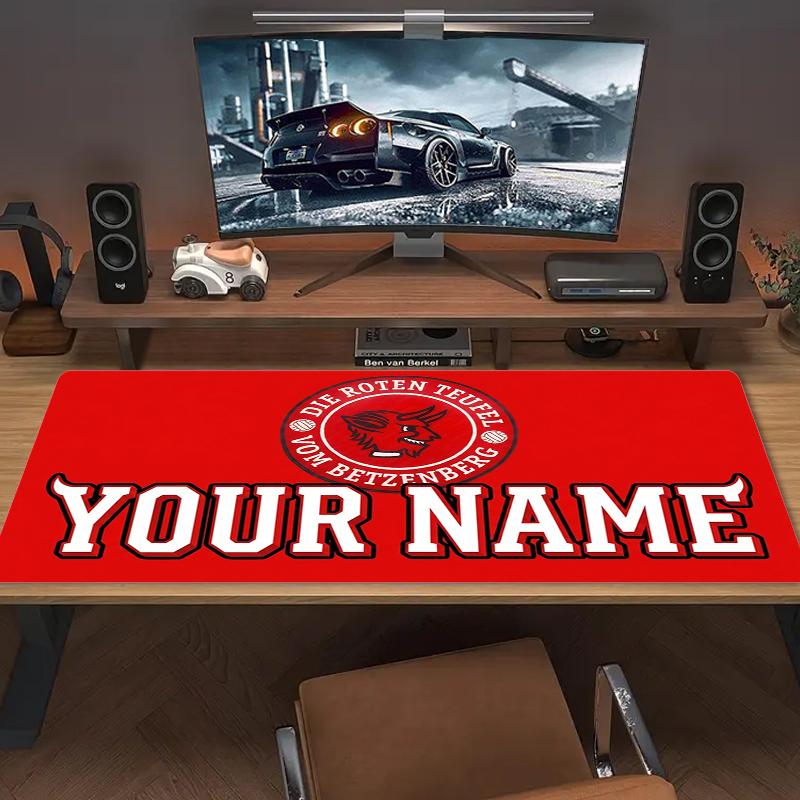 Custom Name Kaiserslautern Mouse Pad Large Gaming Table Cushion Non-slip Laptop Tablet Big Mousepad XXL Mat Mini PC Playmat With Lock edge_XIA