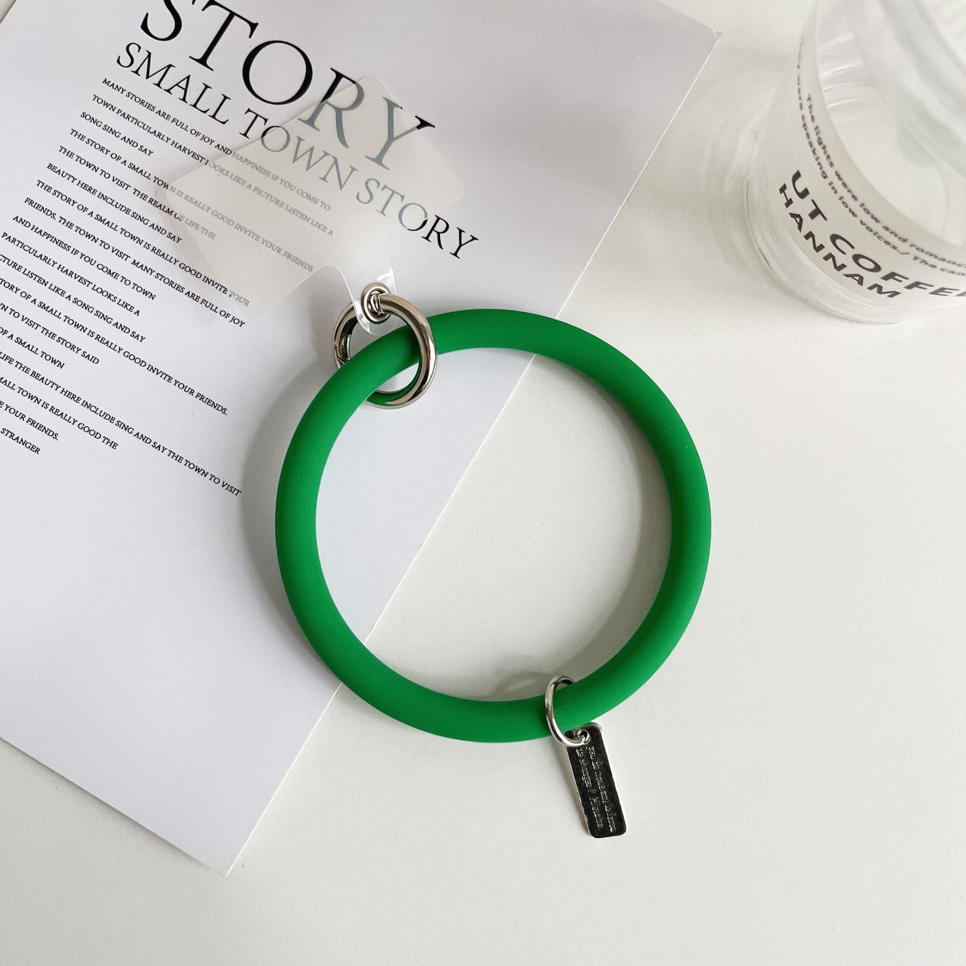 

Универсальное мягкое силиконовое подвесное кольцо для мобильного телефона, ремешок, браслет с защитой от потери, брелок для смартфона LM зелёный