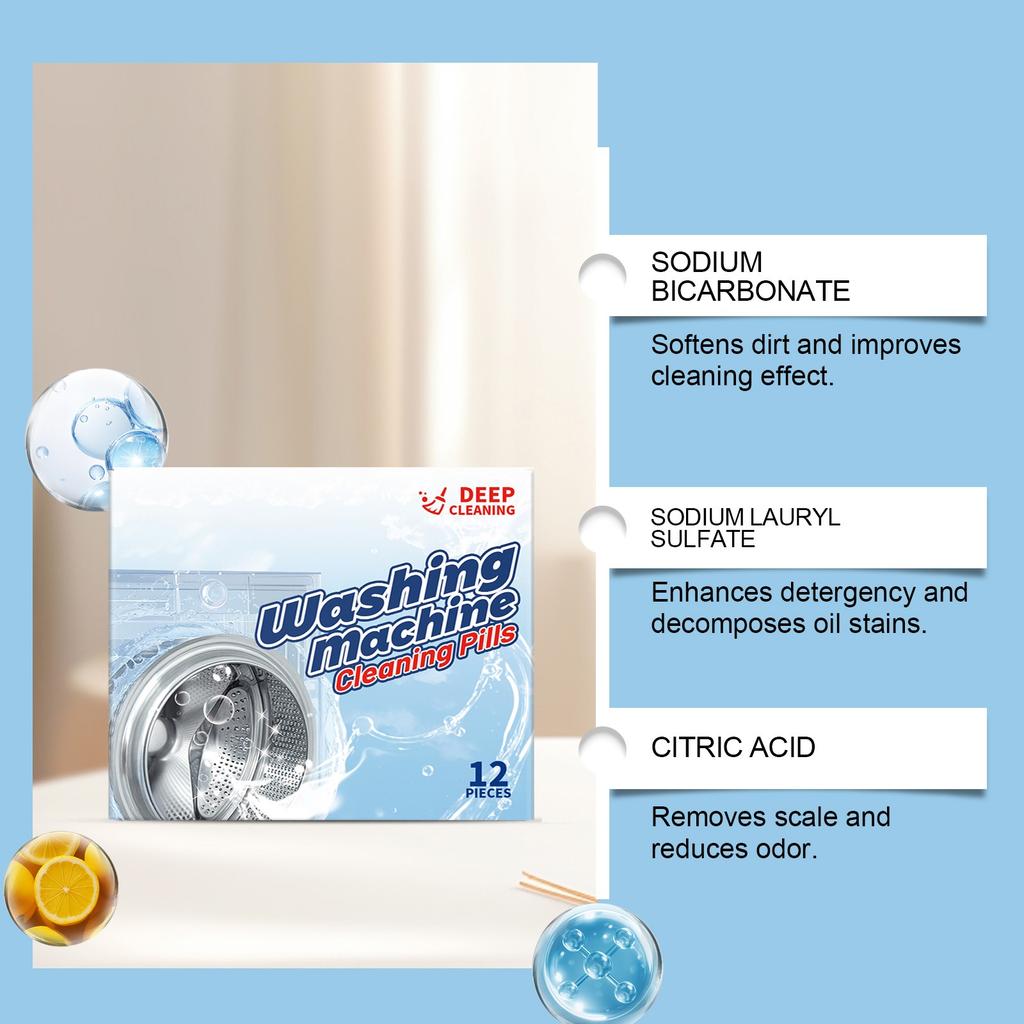 Effective Safe Washing Machine Cleaner Tablets; Washing Machine Cleaning Tablets; Efficient Washing Machine Cleaning Tablets