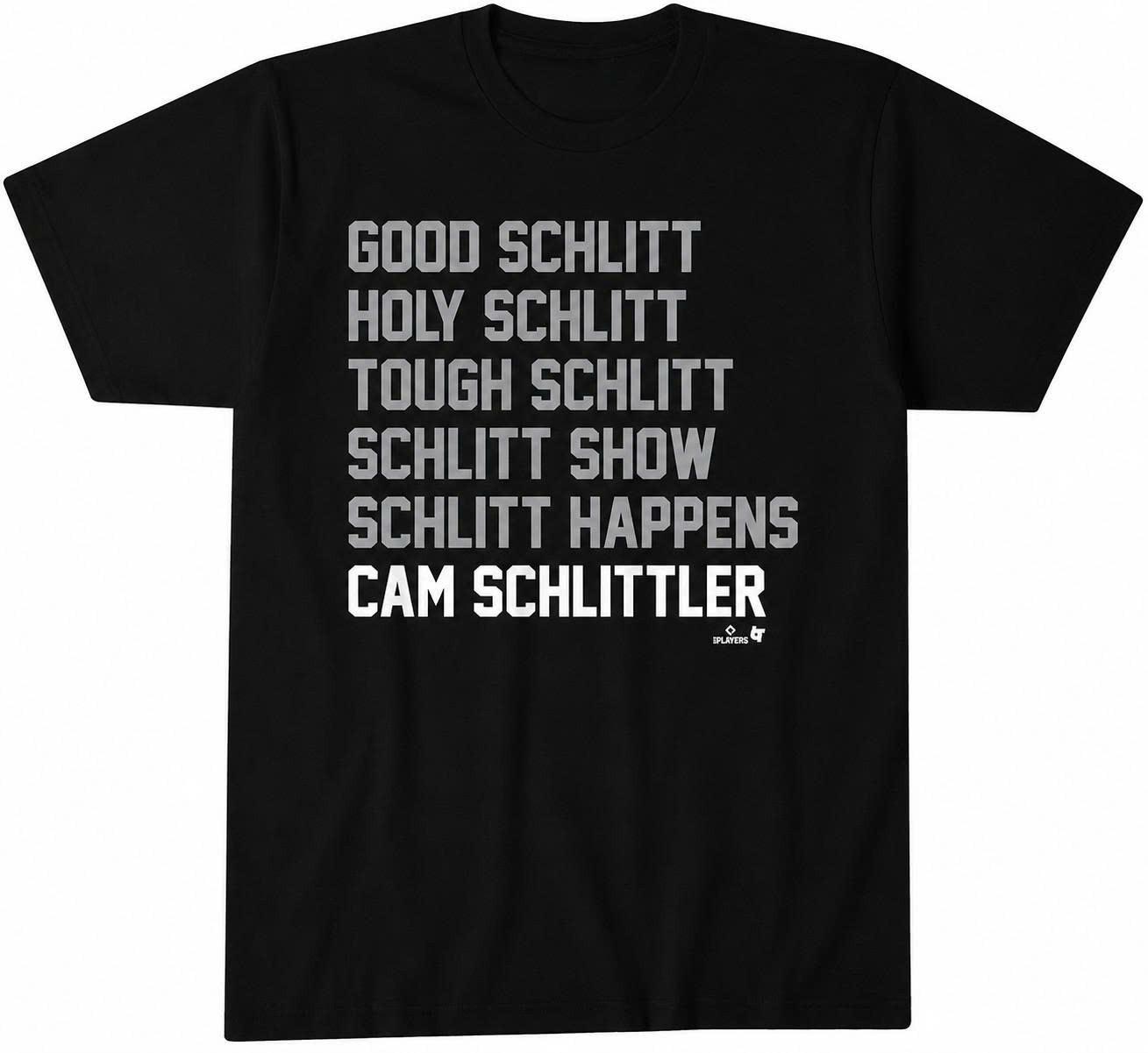 Винтажная футболка унисекс с графическим принтом Cam Schlittler Holy Schlitt Show S разноцветный