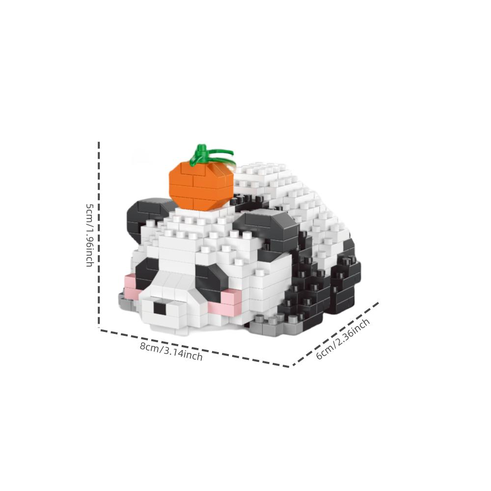 Adorable Panda-Shaped Building Blocks Toy Set: Desirable Desktop Decor, Perfect Gift, Panda Lover's Delight, Children's Joy