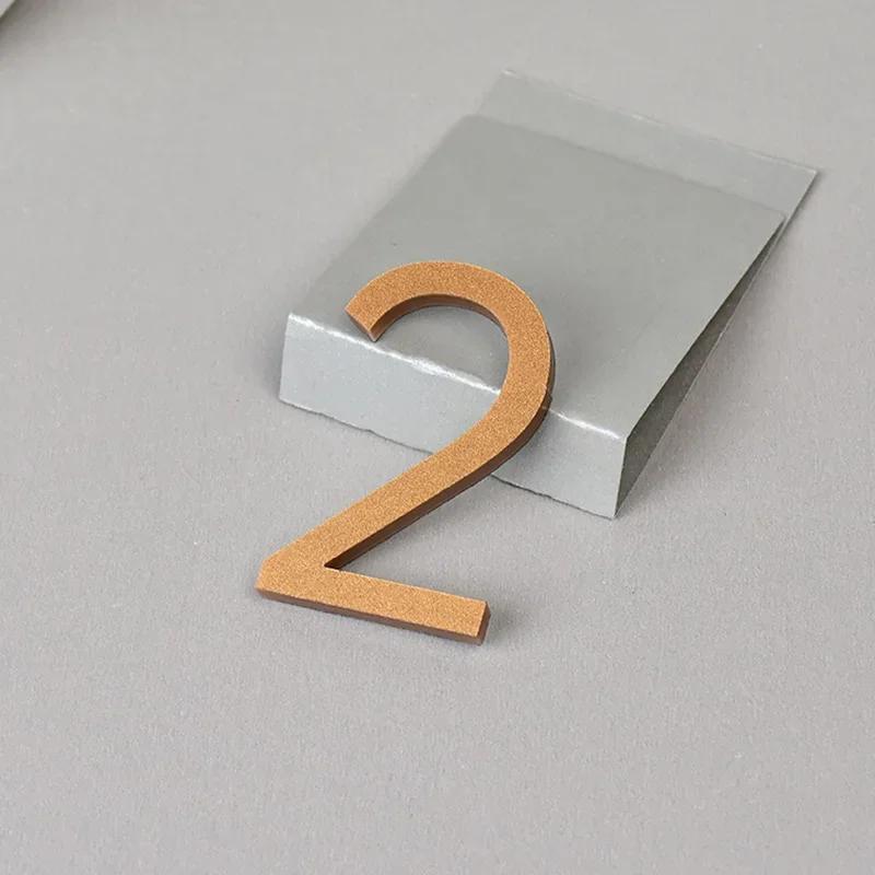 0-9 Ziffern Hausnummer Aufkleber 3D Selbstklebend Türschild Außen Briefkasten Hotel Apartment Zimmer Adressschild Heimdeko