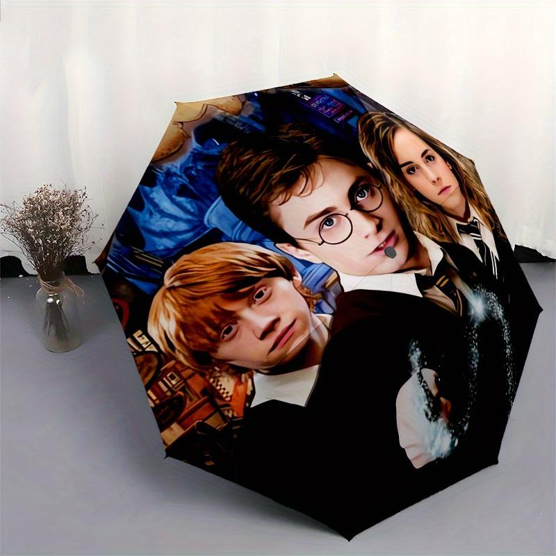 1pc Harry Potter, Hogwarts Themed High-quality Umbrella,Automatic Opening and Closing Umbrella,Multi-functional Umbrella G0811068