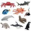 Realistisches Pazifik-Meeresbewohner Modellset PVC Grauer Walhai Krabbe Schildkröte