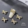 10Pcs Luxury Kawaii Bow Nail Art Charms 3D Alloy Bow Tie Jewelry Nail  Decoration Diy Accessories