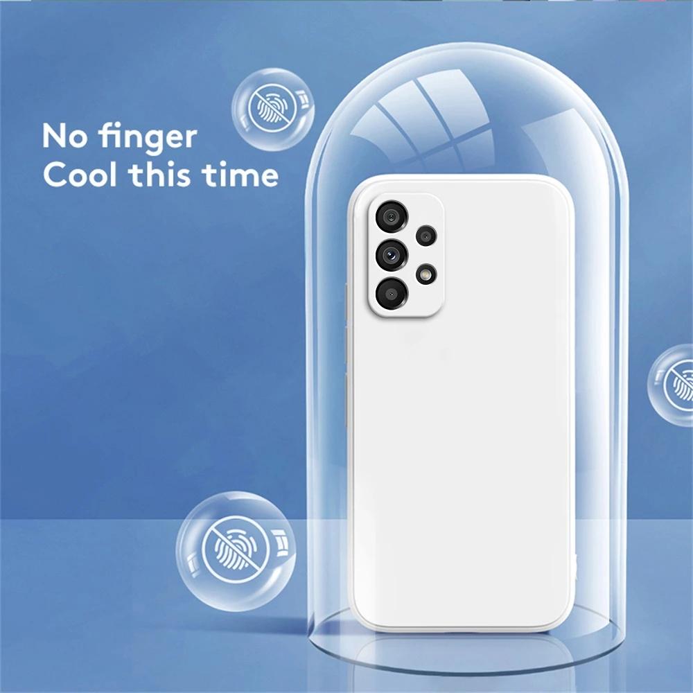 Basic Phone Case for Samsung Galaxy A70 A71 A55 A32 A42 A52 A21S A72 A13 A23 A33 A31 A53 A54 A73 5G Soft Liquid Silicone  Cover