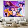 KPop Demon Hunters Print Tapestry - Portable Wall Decor Cloth, for Home, Dorm, Travel, Bedroom, Living Room - Ideal Birthday Housewarming Gift