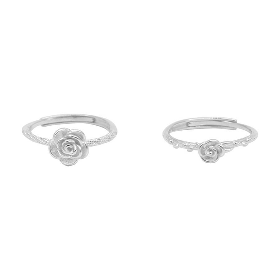 Chic Floral Adjustable Rose Ring For Women Perfect For Daily Wear And Fashion