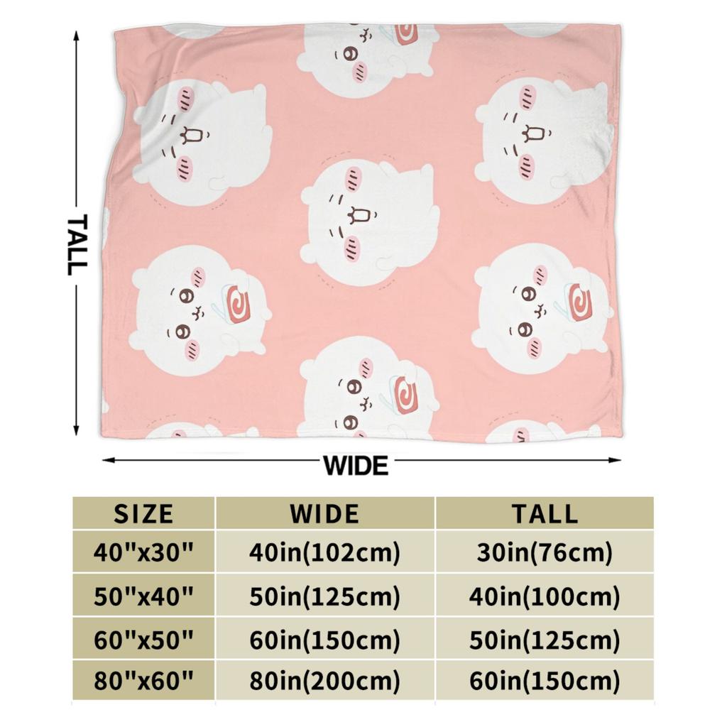 Chiikawa Cute Cartoon Manga Blanket Hachiware Usagi Wool Vintage Soft Throw Blanket for Home Decoration
