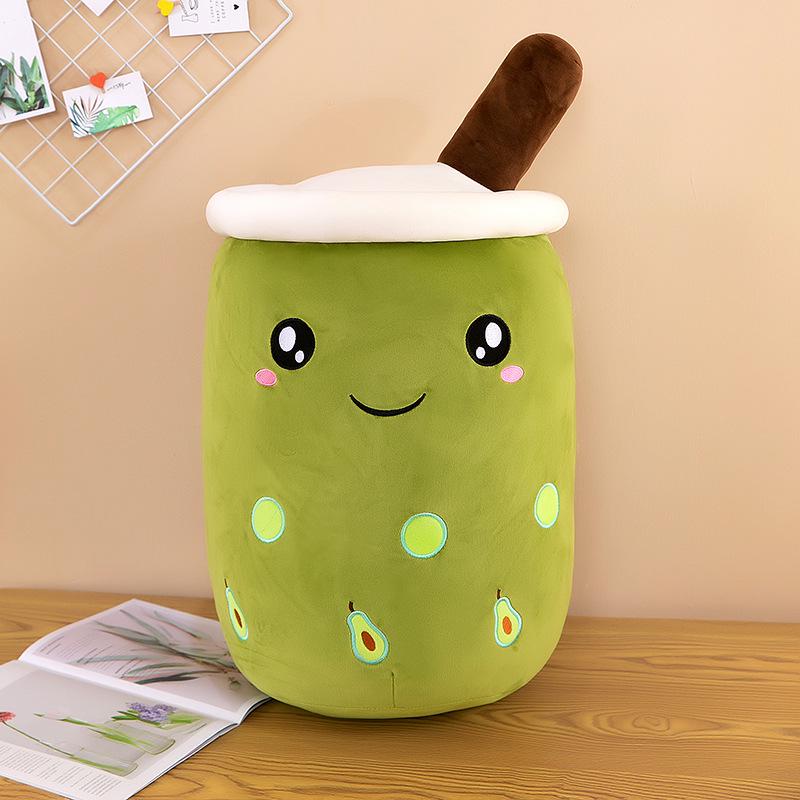 Large Cute Milk Tea Plush Pillow - Pearl Tea Cup Doll