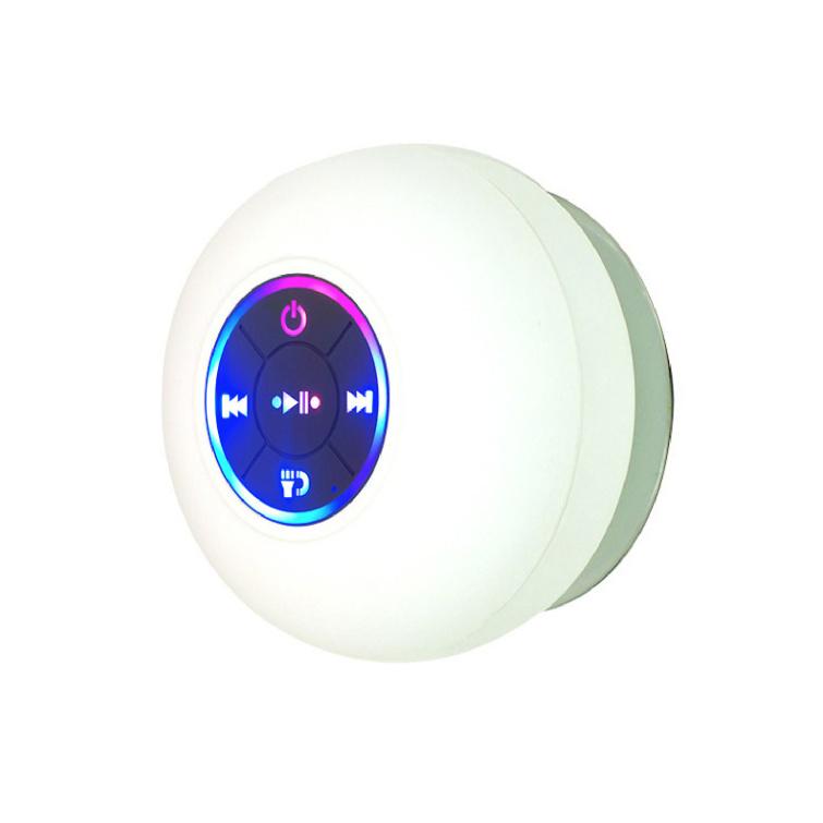 Mini Portable MINGCVIL Bluetooth Audio IPX4 Waterproof Led Lights Bathroom Outdoor Large Suction Cup Can Adsorbed Wall Speaker